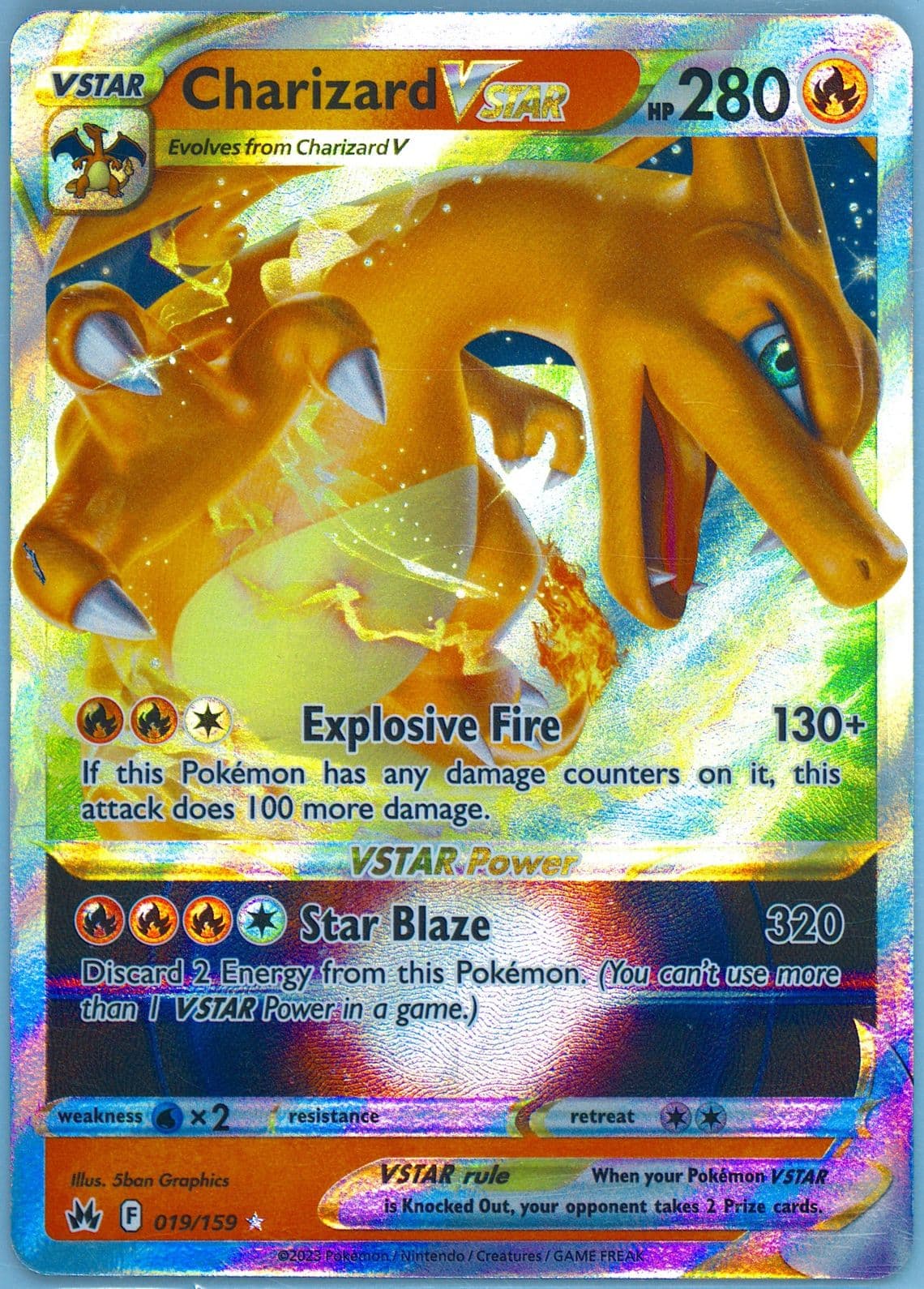 Charizard Vstar (019) 2023 Pokemon Sword and Shield Crown Zenith