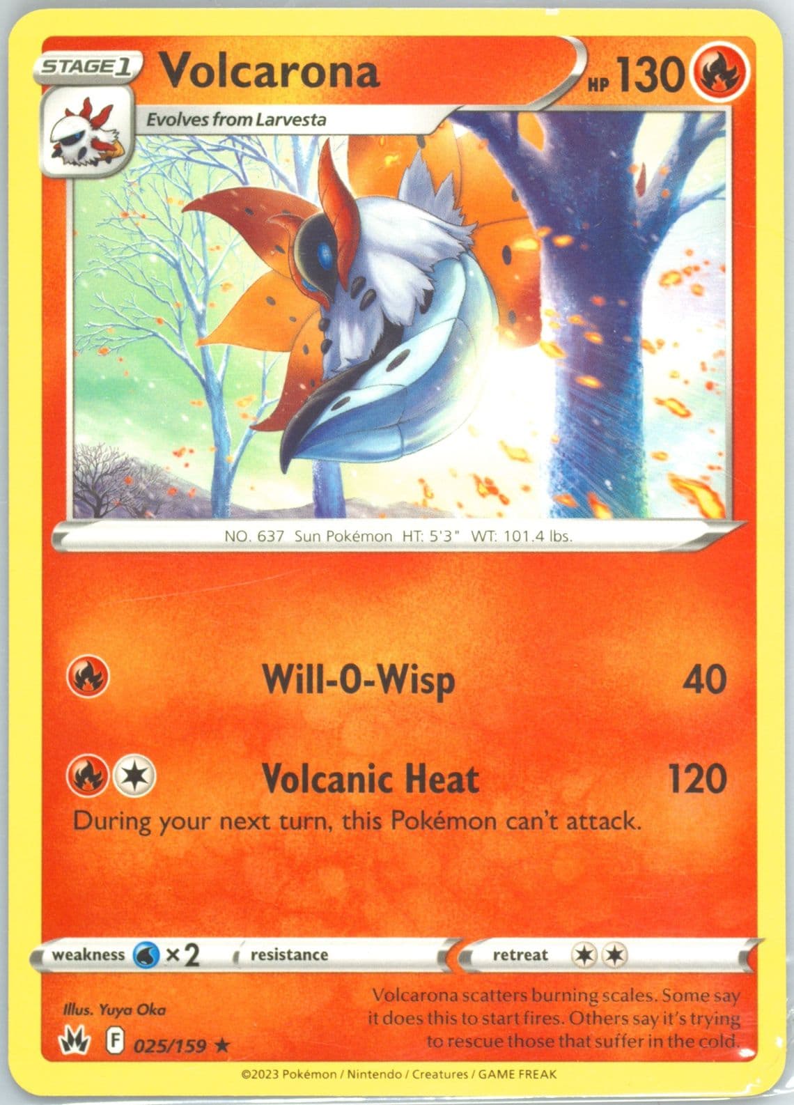 Volcarona (025) 2023 Pokemon Sword and Shield Crown Zenith