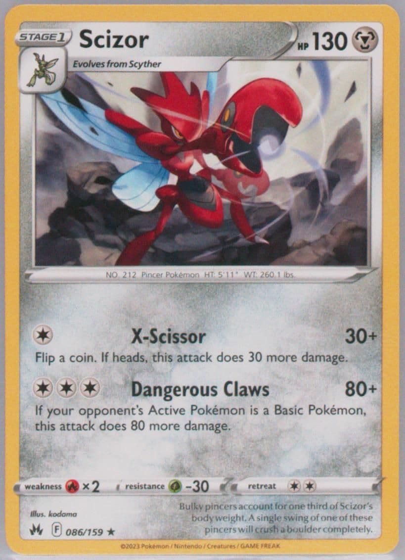 Scizor (086) 2023 Pokemon Sword and Shield Crown Zenith