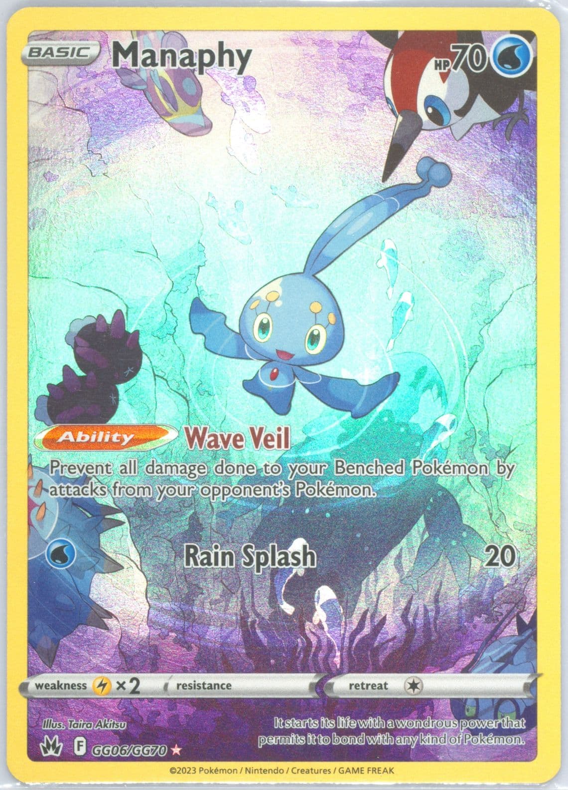 Full Art/Manaphy (GG06) 2023 Pokemon Sword and Shield Crown Zenith