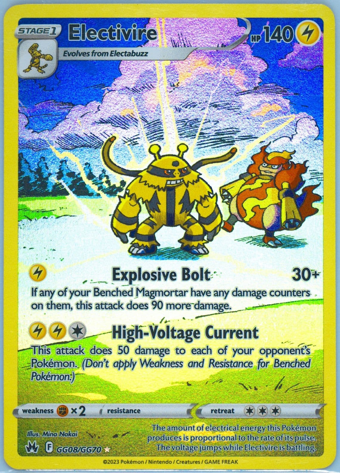 Full Art/Electivire (GG08) 2023 Pokemon Sword and Shield Crown Zenith