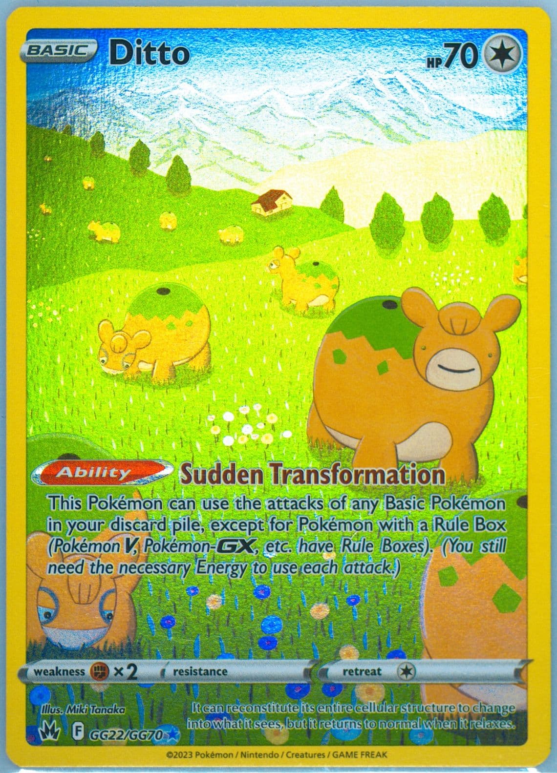 Full Art/Ditto (GG22) 2023 Pokemon Sword and Shield Crown Zenith