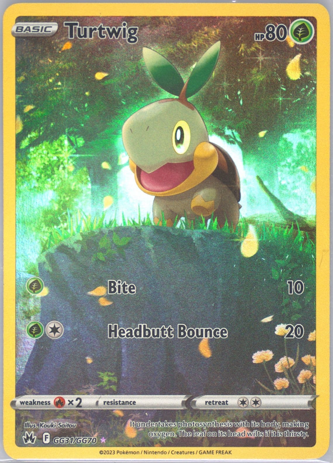 Full Art/Turtwig (GG31) 2023 Pokemon Sword and Shield Crown Zenith