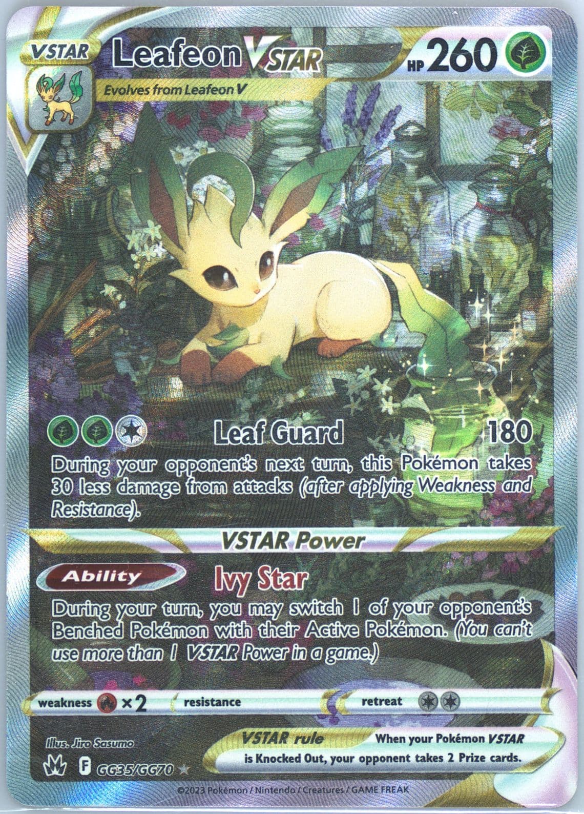 Full Art/Leafeon Vstar (GG35) 2023 Pokemon Sword and Shield Crown Zenith