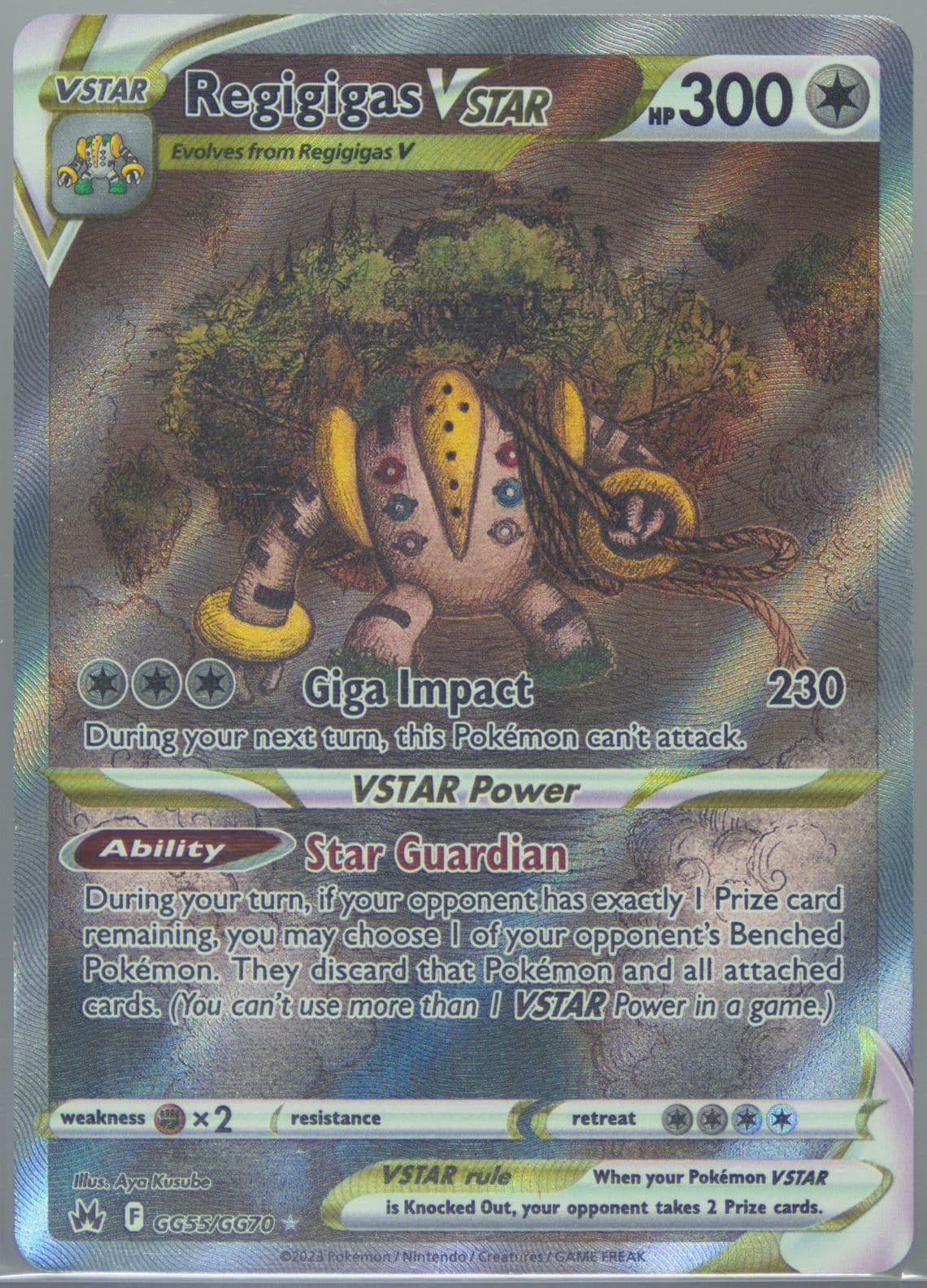 Full Art/Regigigas Vstar (GG55) 2023 Pokemon Sword and Shield Crown Zenith