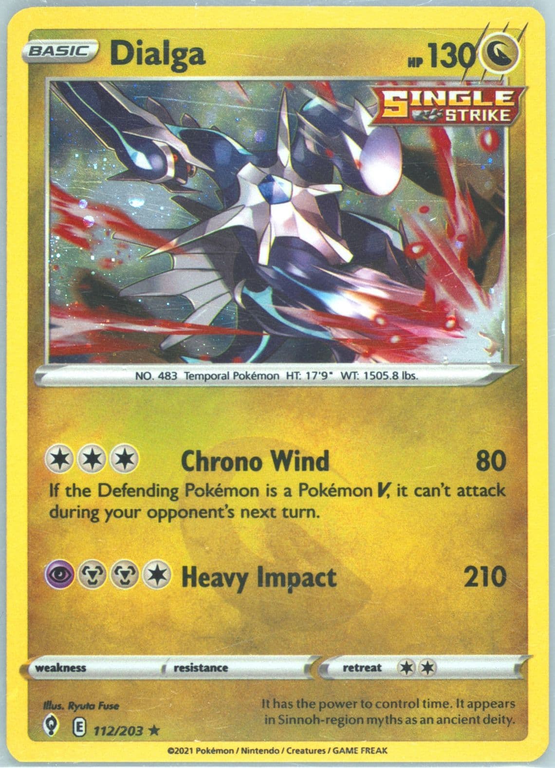 Dialga-Holo Cosmos (112) 2021 Pokemon Sword & Shield Evolving Skies