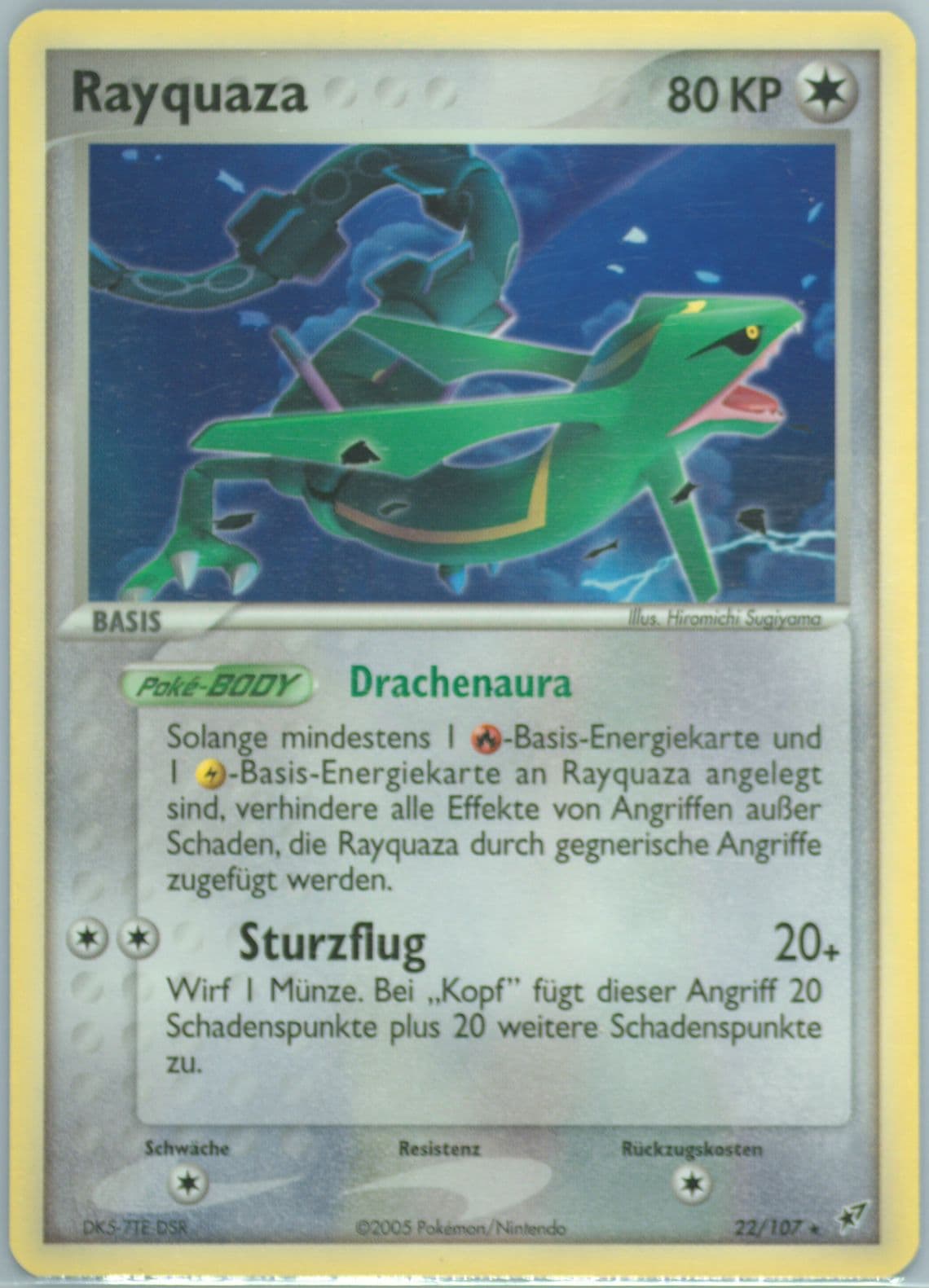 Rayquaza German (22) 2005 Pokemon EX Deoxys