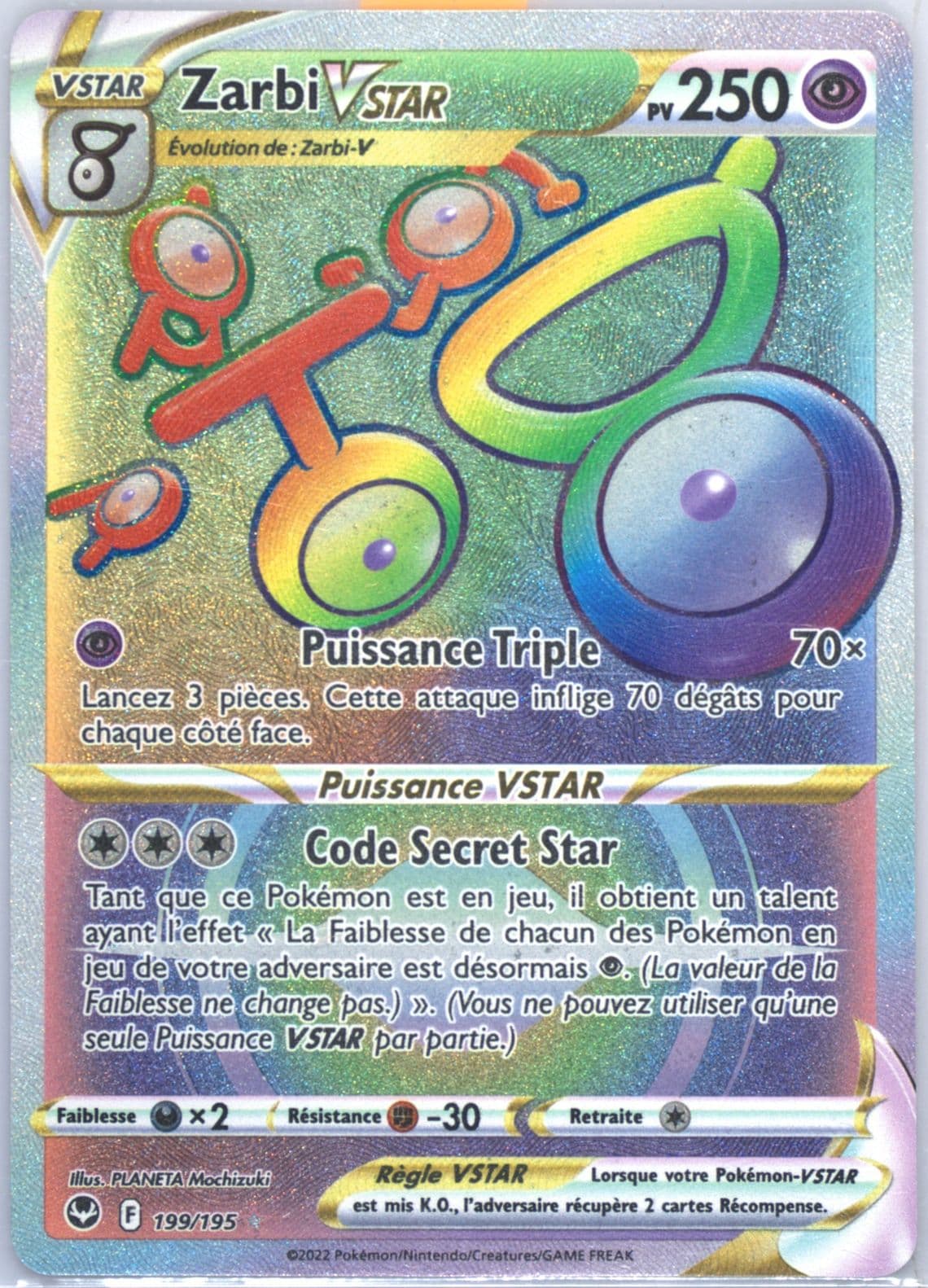 Full Art/Zarbi Vstar French-Secret (199) 2022 Pokemon Sword & Shield Silver Tempest