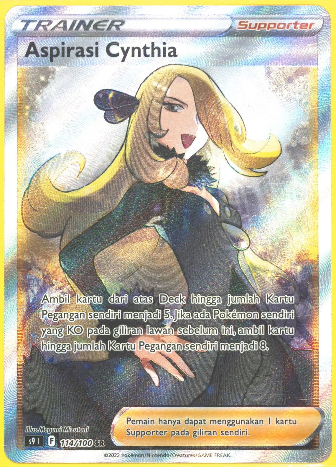 Full Art/Cynthia's Ambition (114) 2022 Pokemon Indonesian Sword & Shield Star Birth