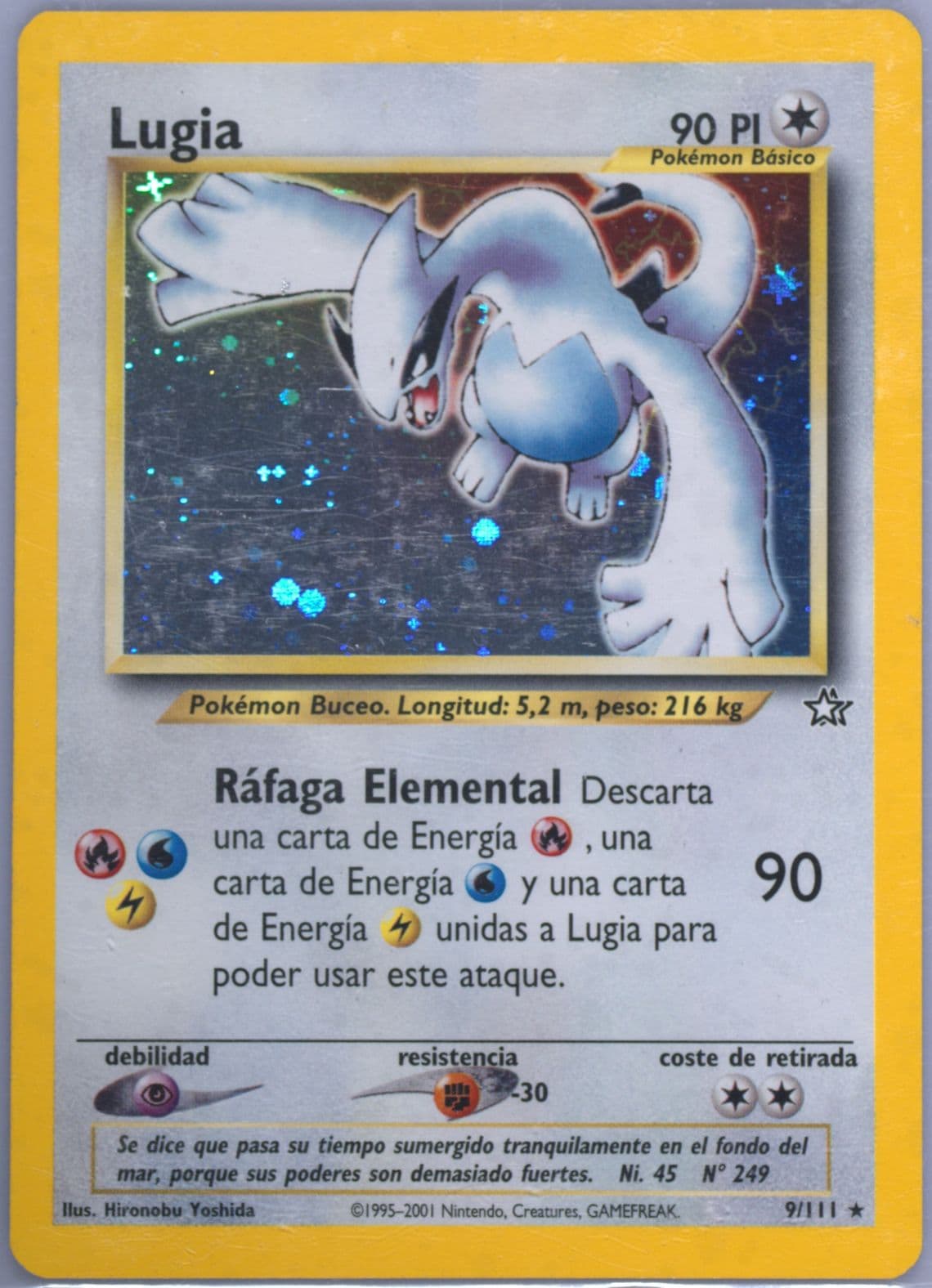 Lugia-Holo (9) 2001 Pokemon Spanish Neo Genesis