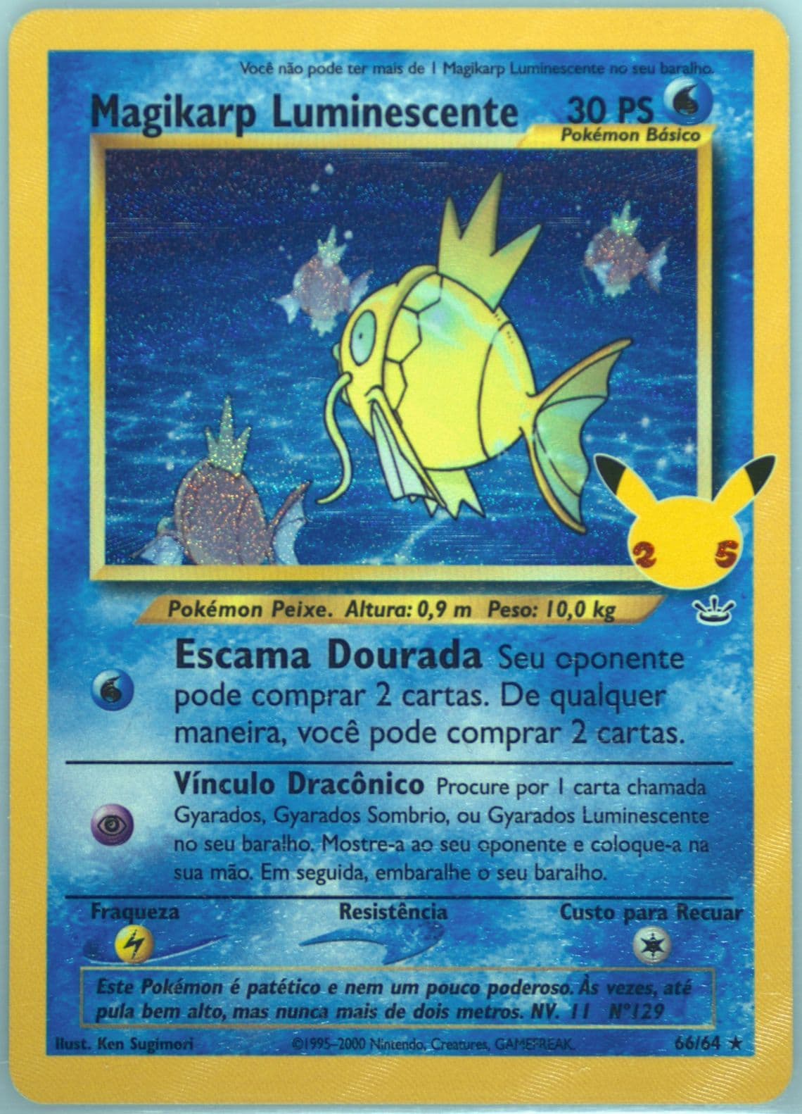 Magikarp Luminescente Portuguese (66) 2021 Pokemon Celebrations Classic Collection