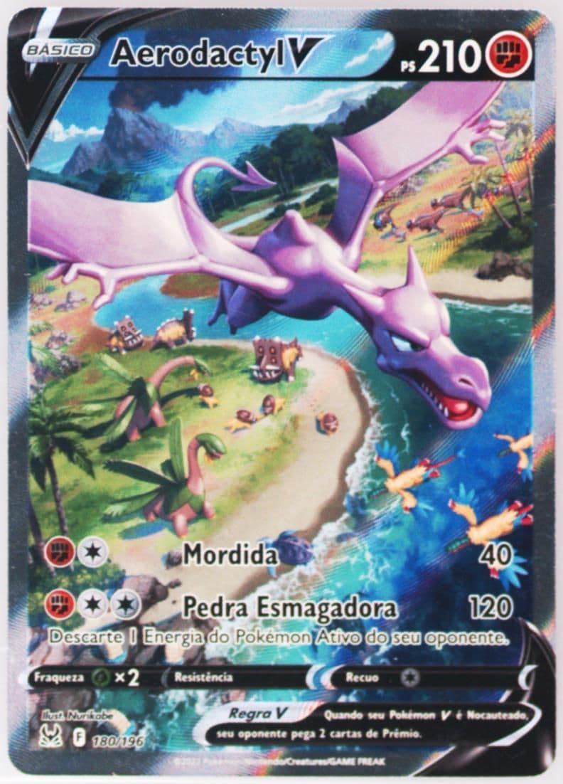 Full Art/Aerodactyl V Portuguese (180) 2022 Pokemon Sword & Shield Lost Origin