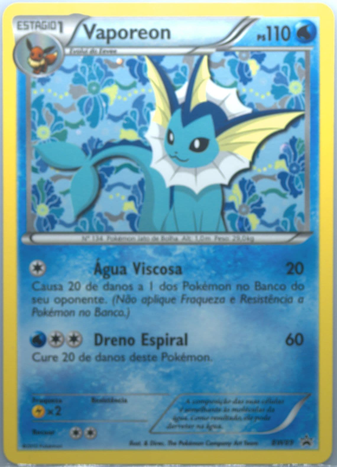Vaporeon-Holo Sylveon Collection-Portuguese (BW89) 2014 Pokemon Black & White Promo