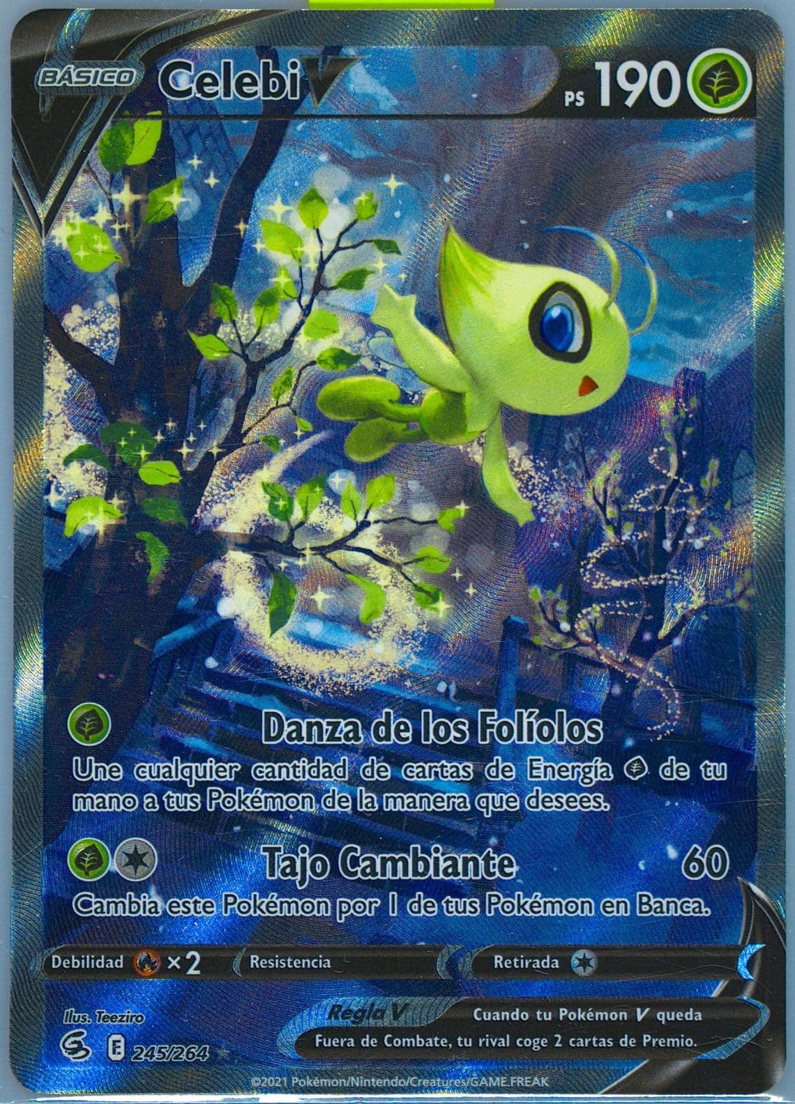 Full Art/Celebi V Spanish (245) 2021 Pokemon Sword & Shield Fusion Strike