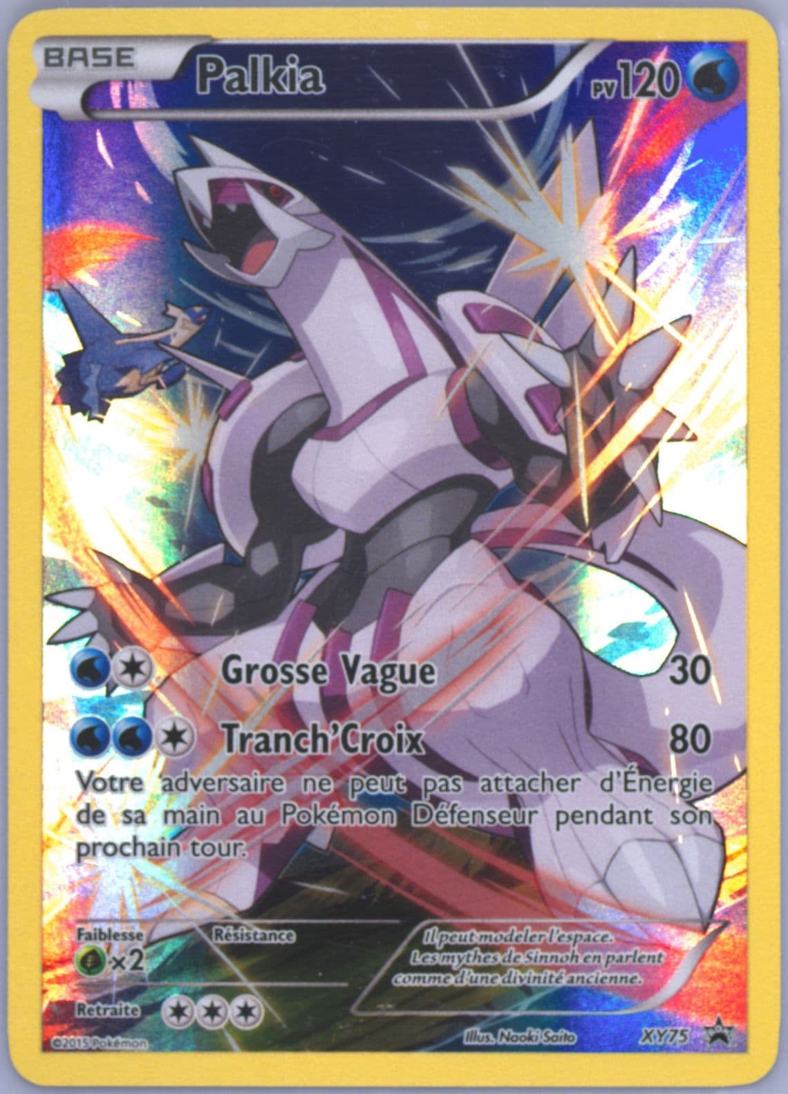 Full Art/Palkia Pikachu EX Legendary Collection-French (XY75) 2016 Pokemon XY Black Star Promo