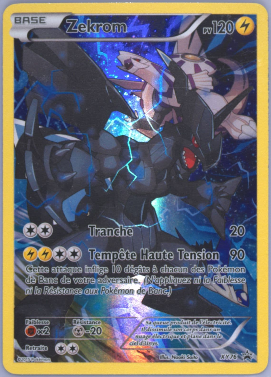 Full Art/Zekrom Pikachu EX Legendary Collection-French (XY76) 2016 Pokemon XY Black Star Promo