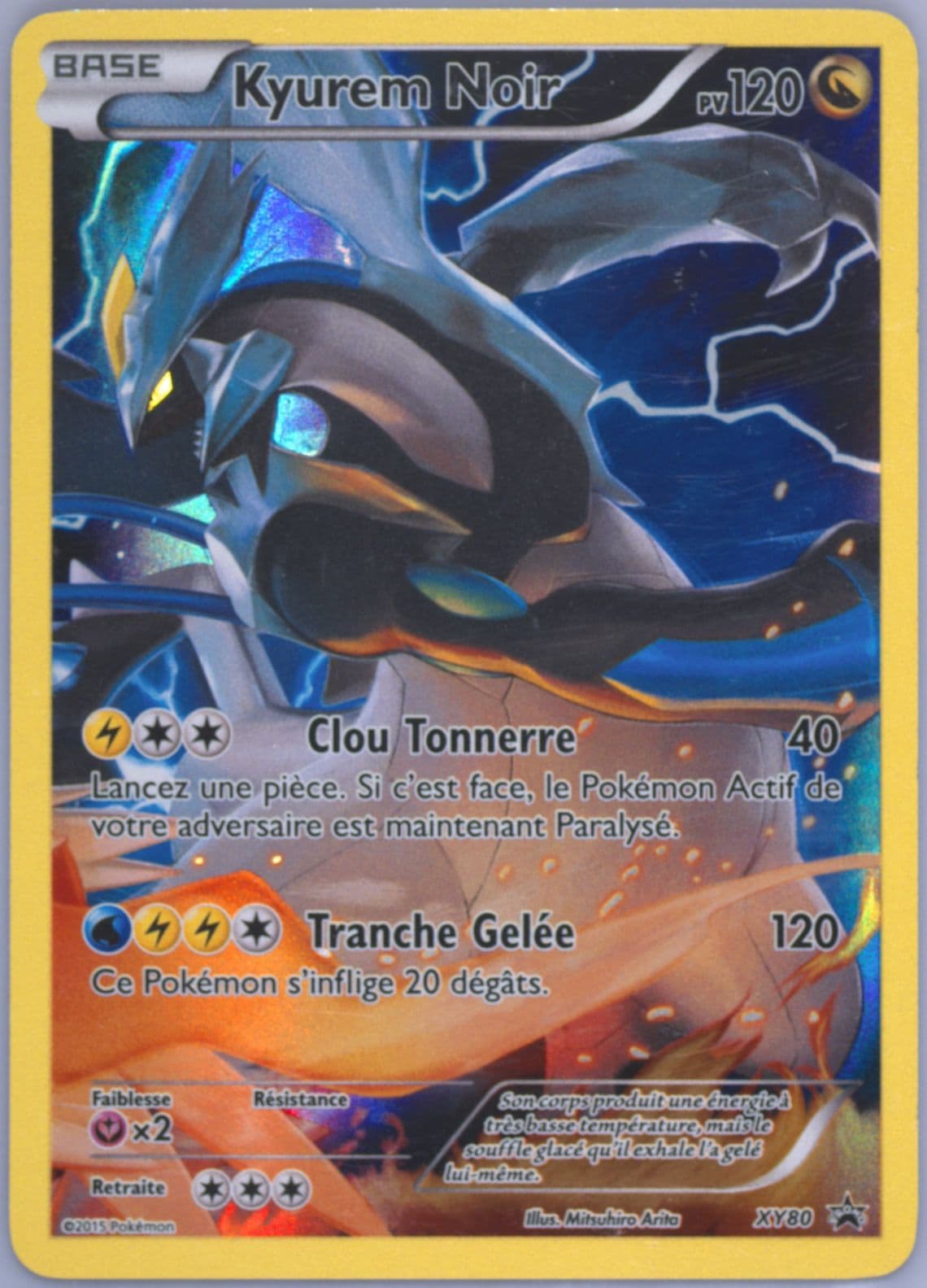 Full Art/Kyurem Noir Pikachu EX Legendary Collection-French (XY80) 2016 Pokemon XY Black Star Promo