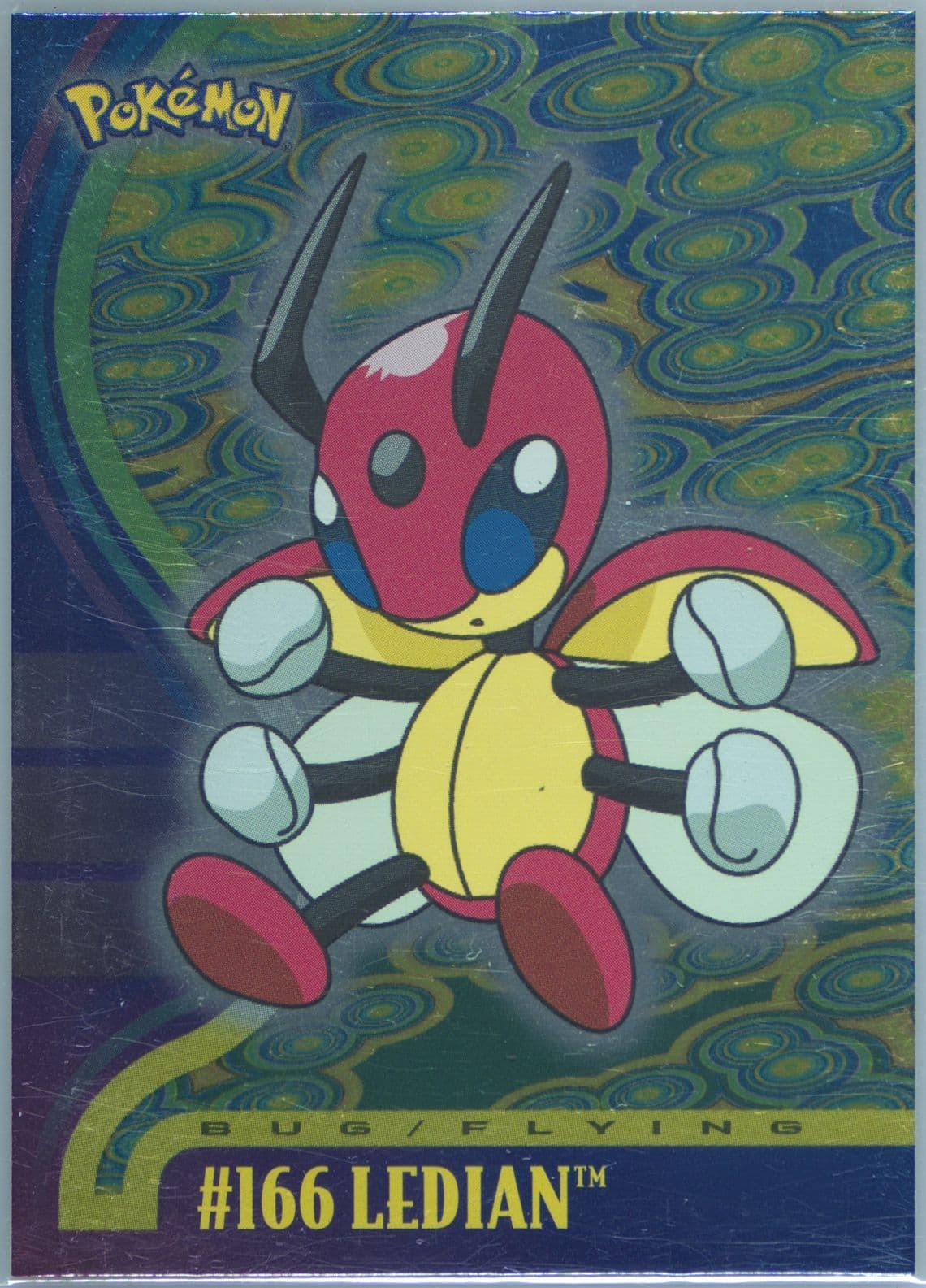Ledian Foil (166) 2001 Topps Pokemon Johto Series 1