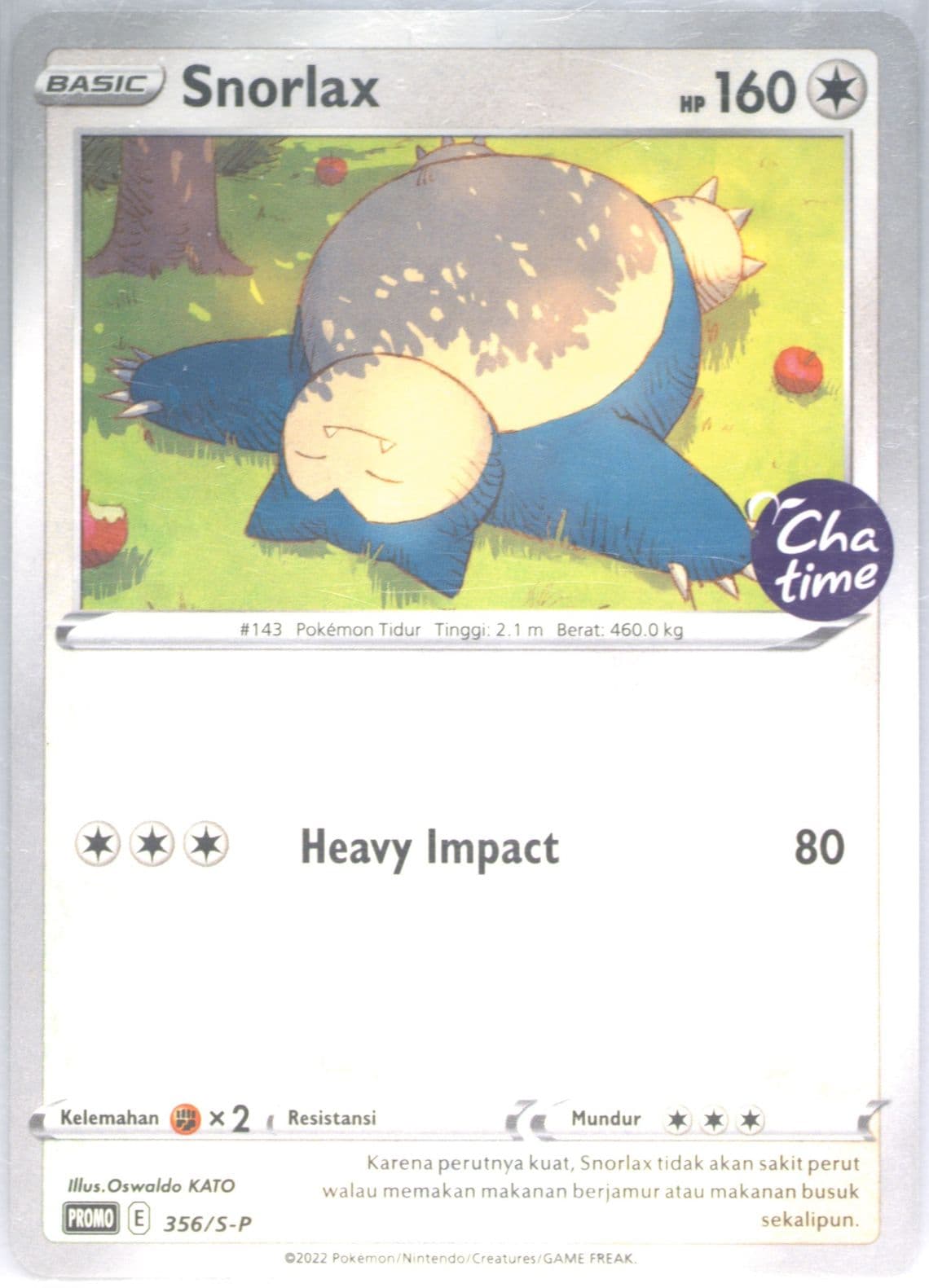 Snorlax Chatime Campaign (356) 2022 Pokemon Indonesian S Promo
