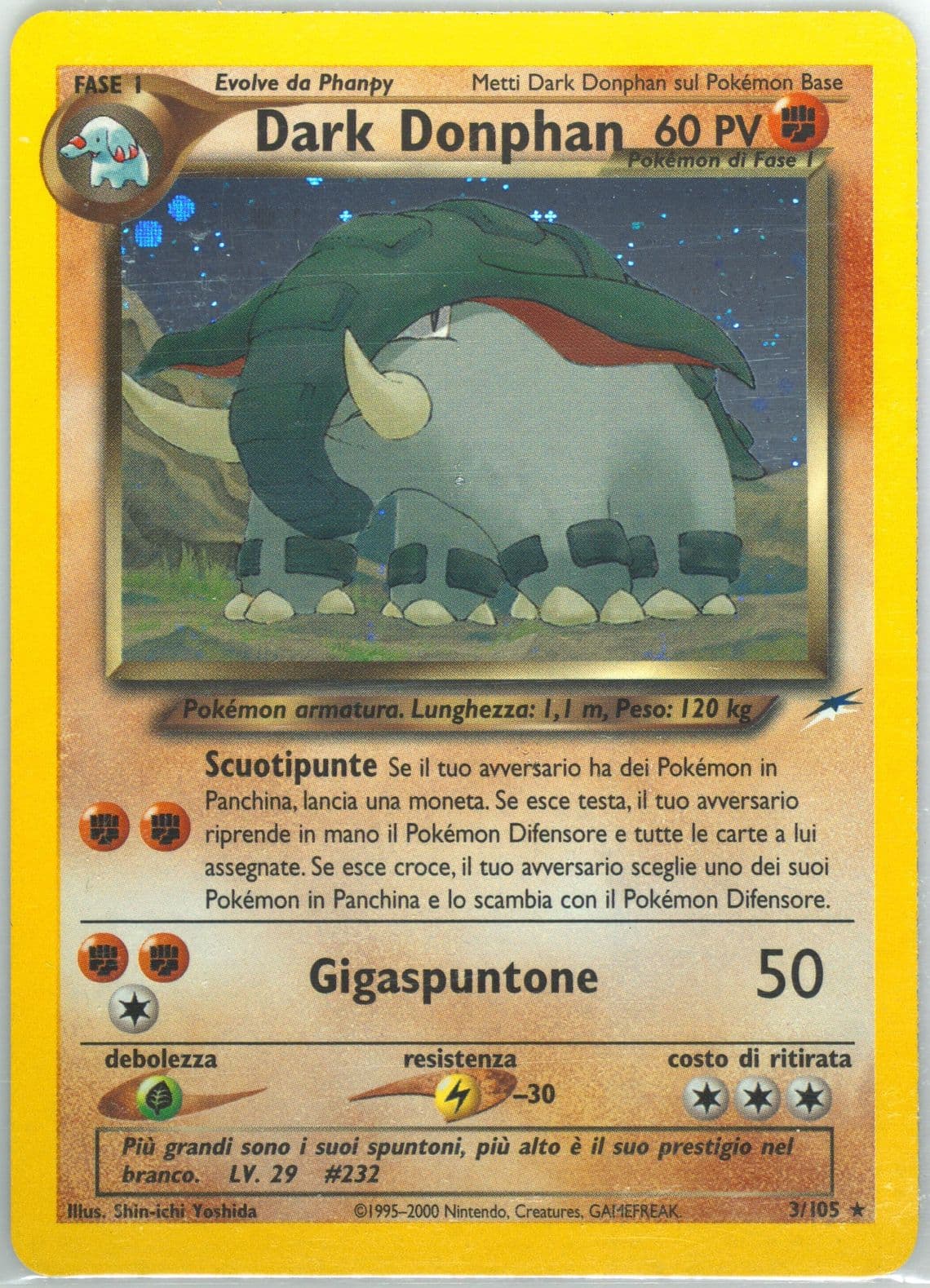 Dark Donphan-Holo Italian (3) 2002 Pokemon Neo Destiny