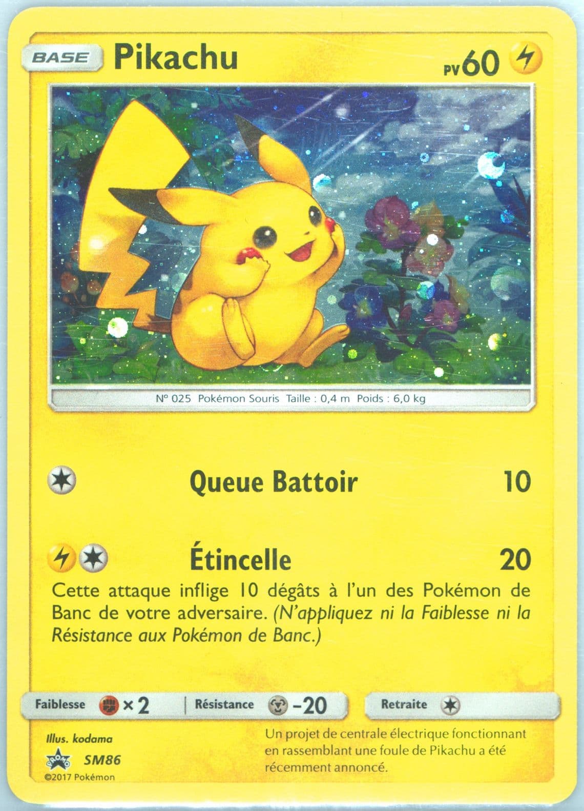 Pikachu-Holo Shining Legends Collector Chest-French (SM86) 2017 Pokemon SM Black Star Promo