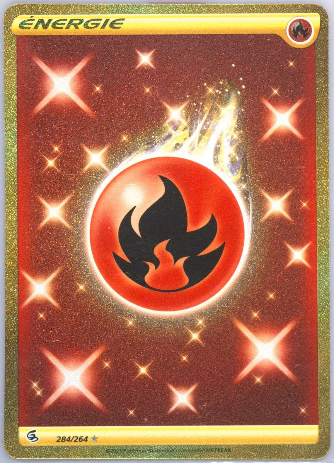 Fire Energy French-Secret (284) 2021 Pokemon Sword & Shield Fusion Strike