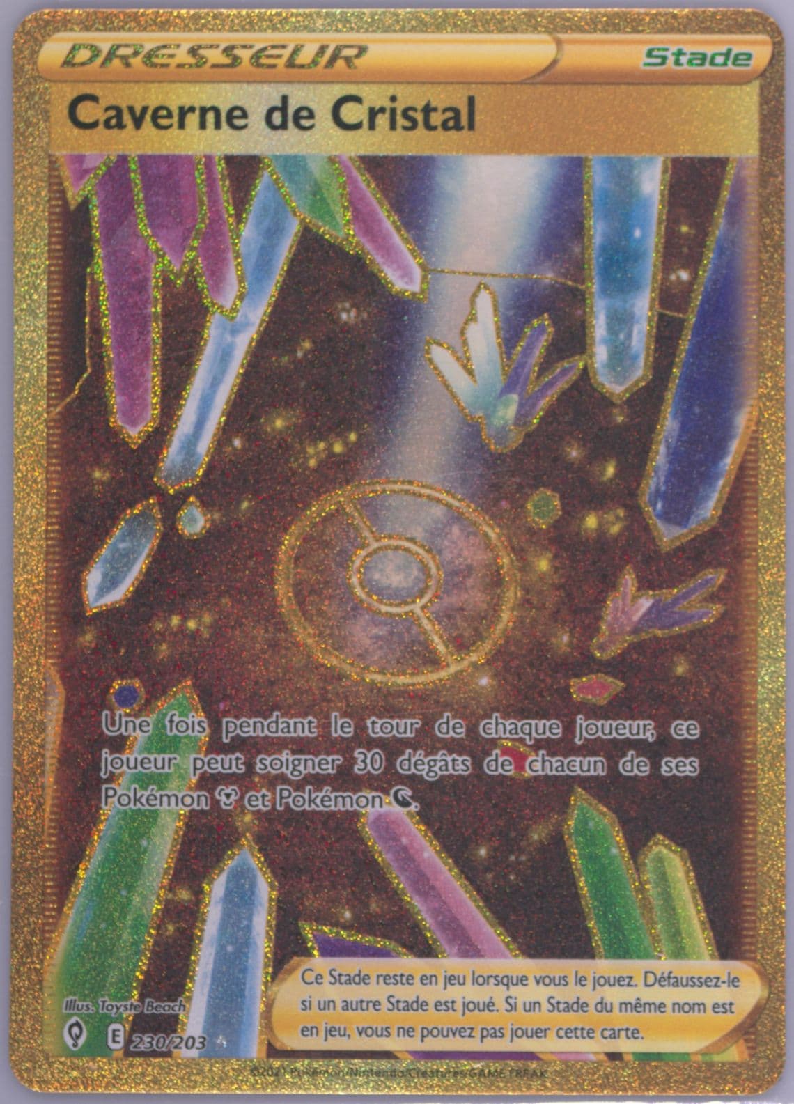 Full Art/Caverne de Cristal French-Secret (230) 2021 Pokemon Sword & Shield Evolving Skies