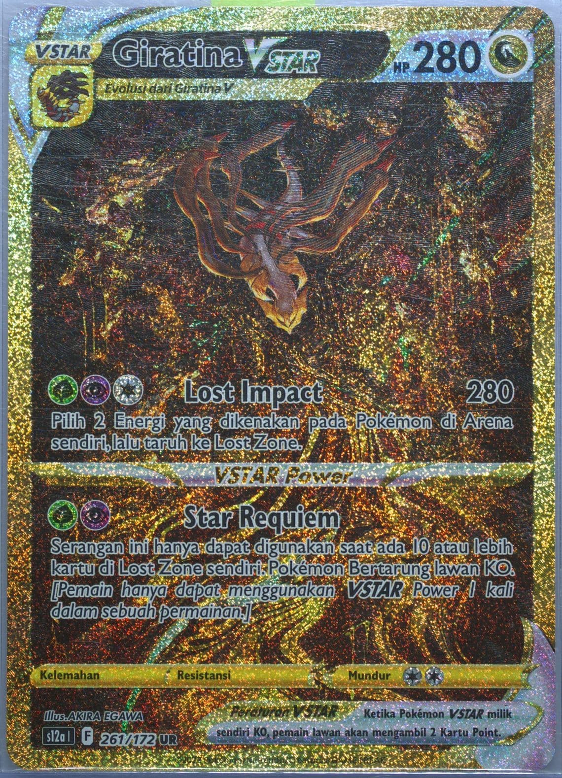 Full Art/Giratina Vstar Ultra Rare (261) 2022 Pokemon Indonesian Sword & Shield Vstar Universe