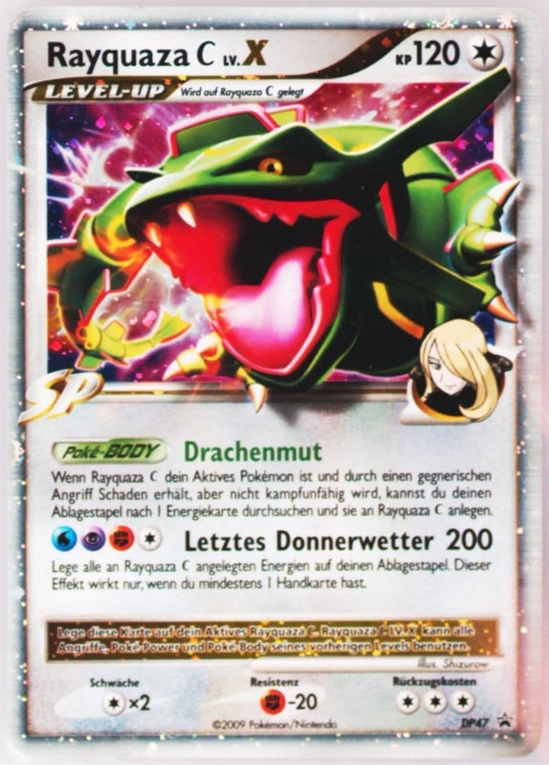 Rayquaza C LV.X-Holo German (DP47) 2009 Pokemon Diamond & Pearl Black Star Promo