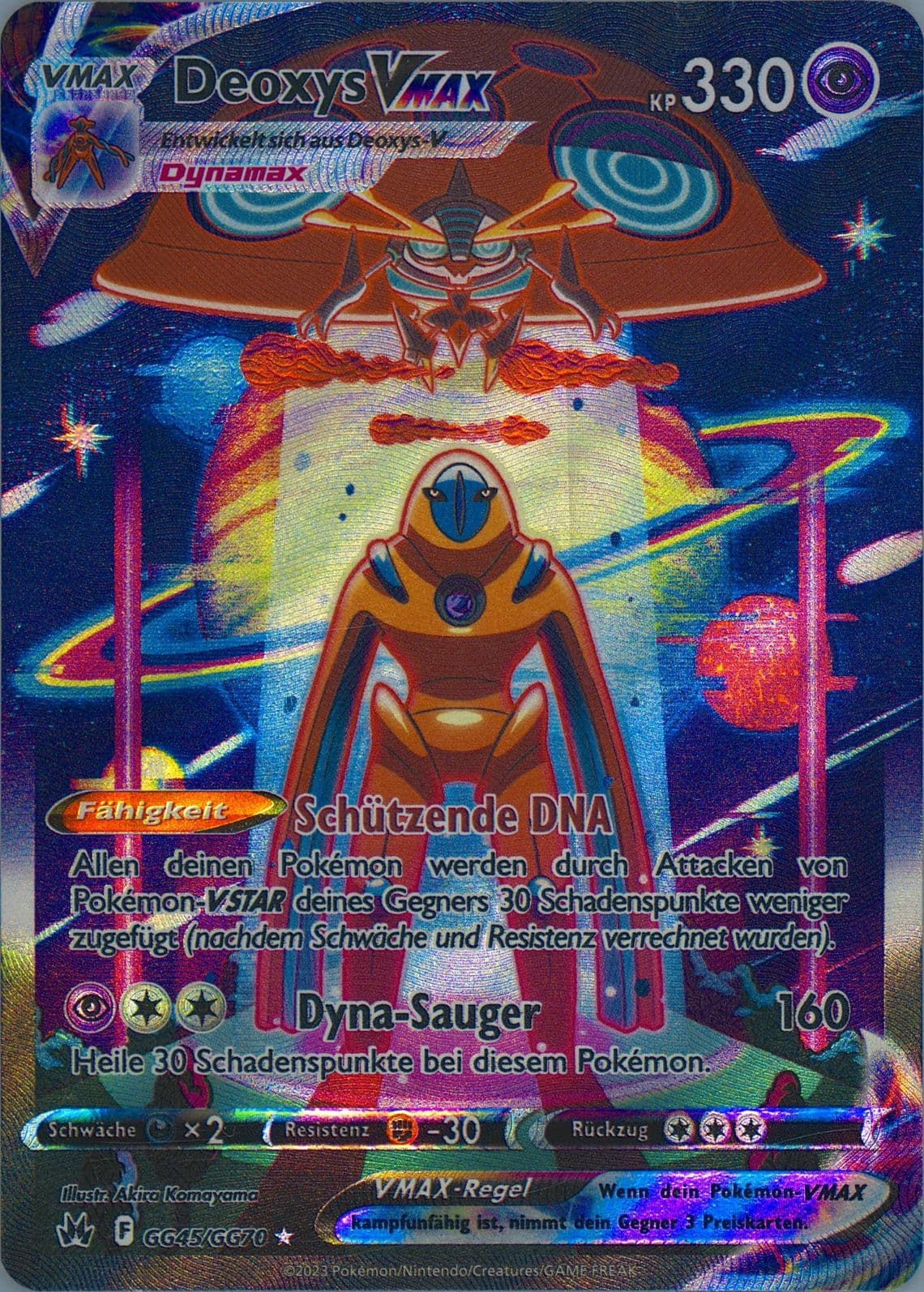Full Art/Deoxys Vmax German (GG45) 2023 Pokemon Sword and Shield Crown Zenith