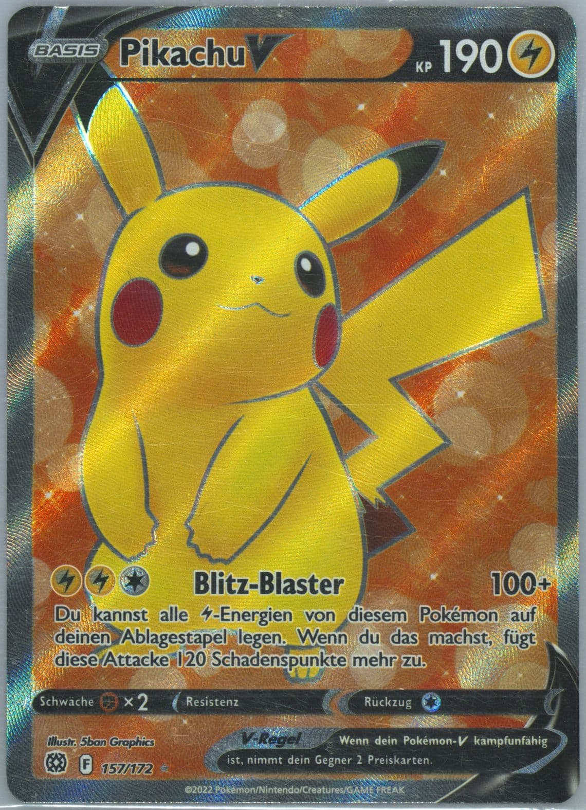 Full Art/Pikachu V German (157) 2022 Pokemon Sword & Shield Brilliant Stars