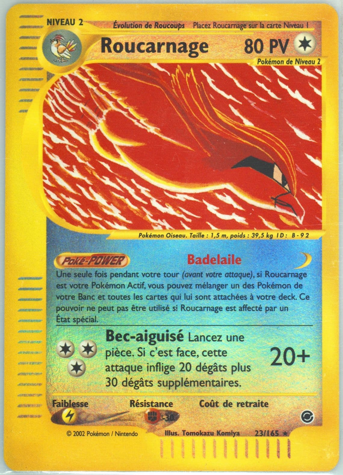 Roucarnage-Reverse Foil (23) 2003 Pokemon French Expedition