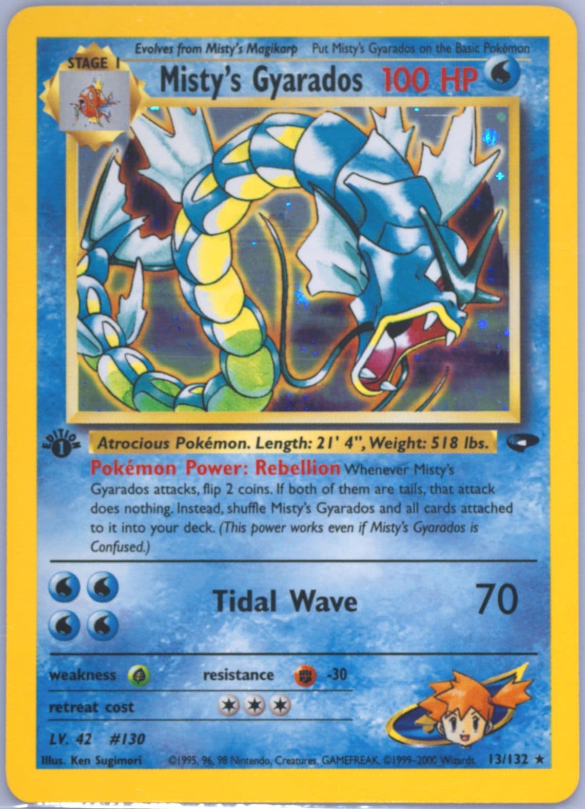 Misty's Gyarados Holo-1st Edition (13) 2000 Pokemon Gym Challenge