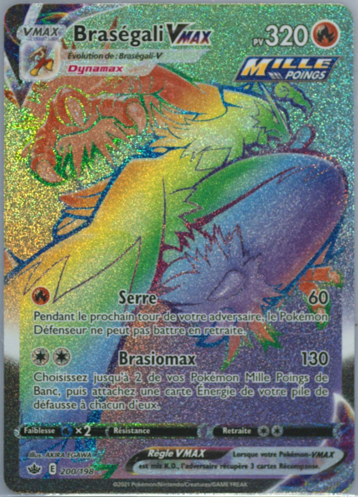 Full Art/Brasegali Vmax French-Secret (200) 2021 Pokemon Sword & Shield Chilling Reign