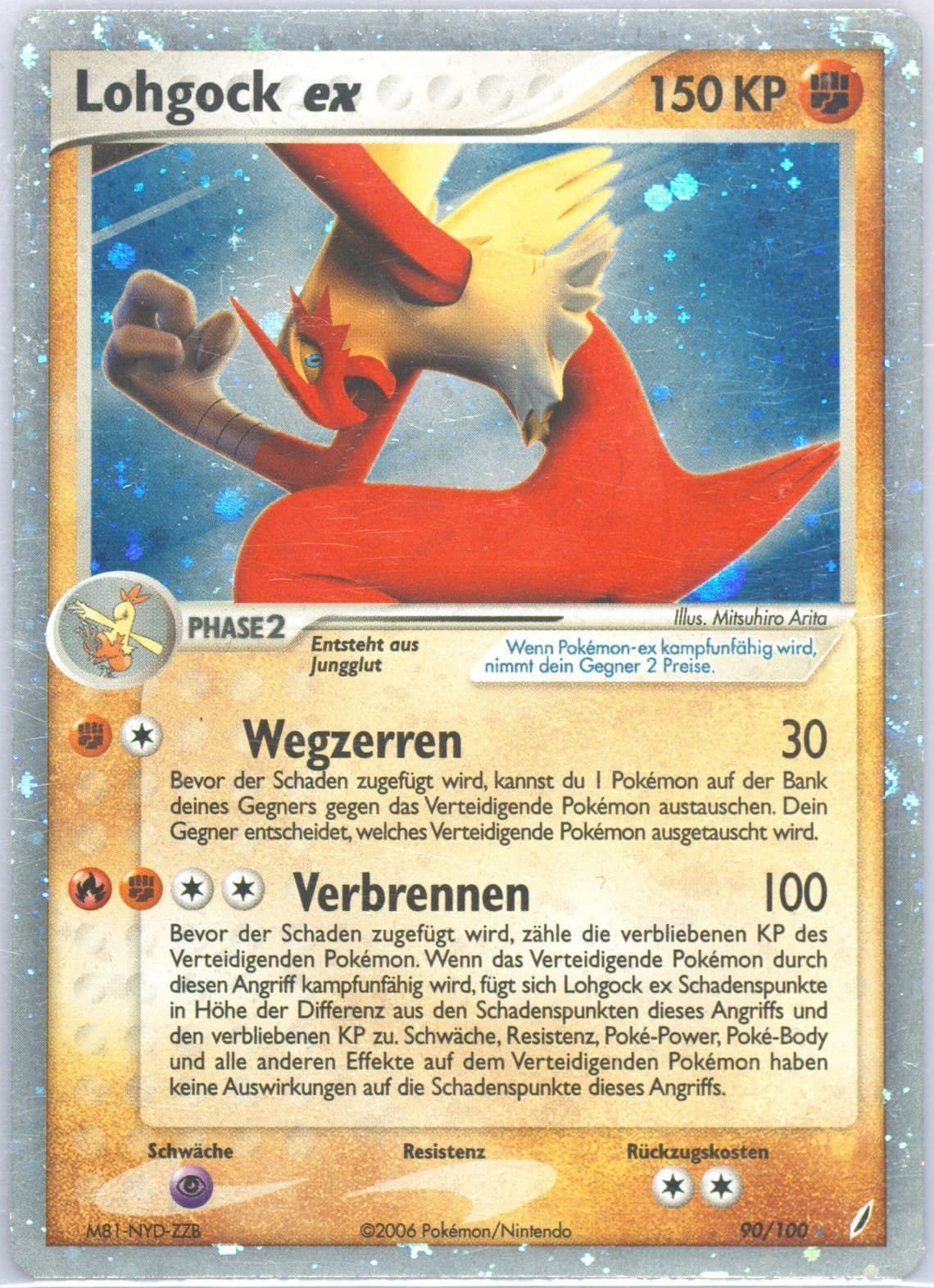 Lohgock EX-Holo German (90) 2006 Pokemon EX Crystal Guardians