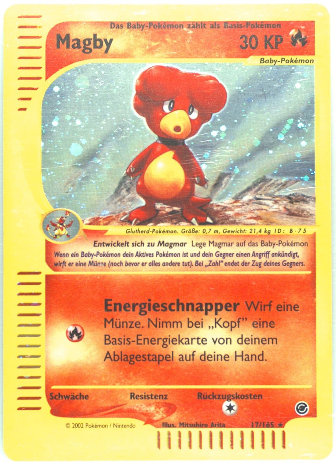 Magby-Holo German (17) 2002 Pokemon Expedition