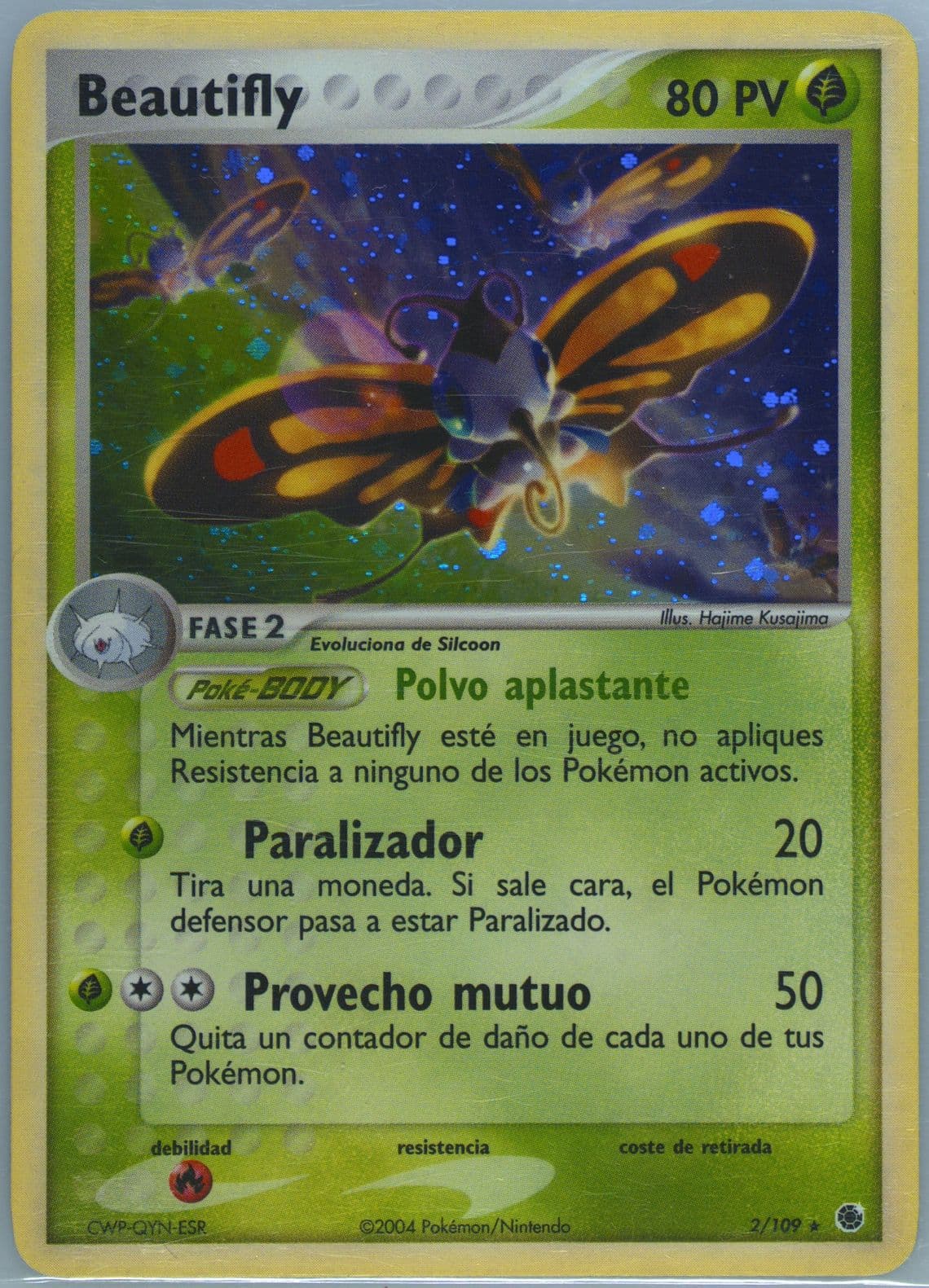 Beautifly-Holo (2) 2004 Pokemon Spanish EX Ruby & Sapphire