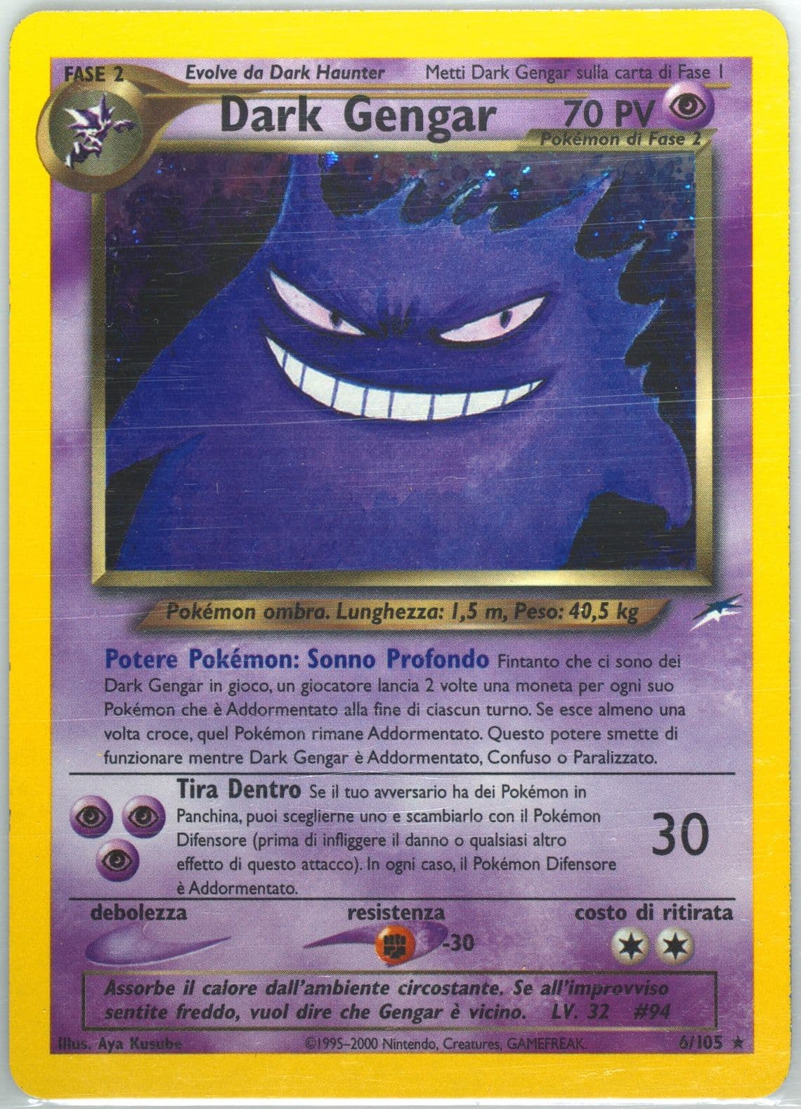 Dark Gengar-Holo Italian (6) 2002 Pokemon Neo Destiny