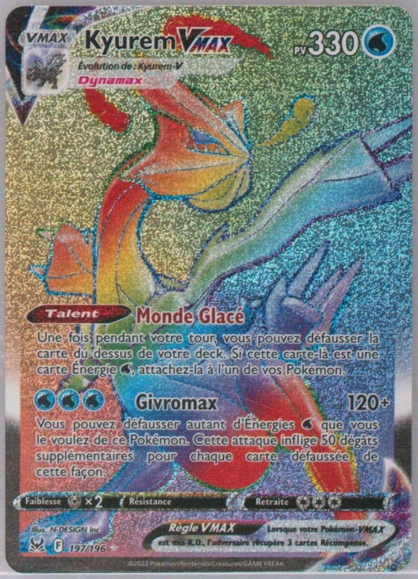 Full Art/Kyurem Vmax French-Secret (197) 2022 Pokemon Sword & Shield Lost Origin