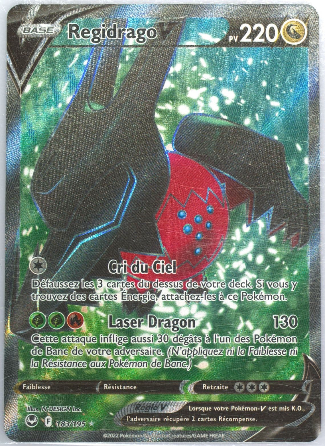 Full Art/Regidrago V French (183) 2022 Pokemon Sword & Shield Silver Tempest