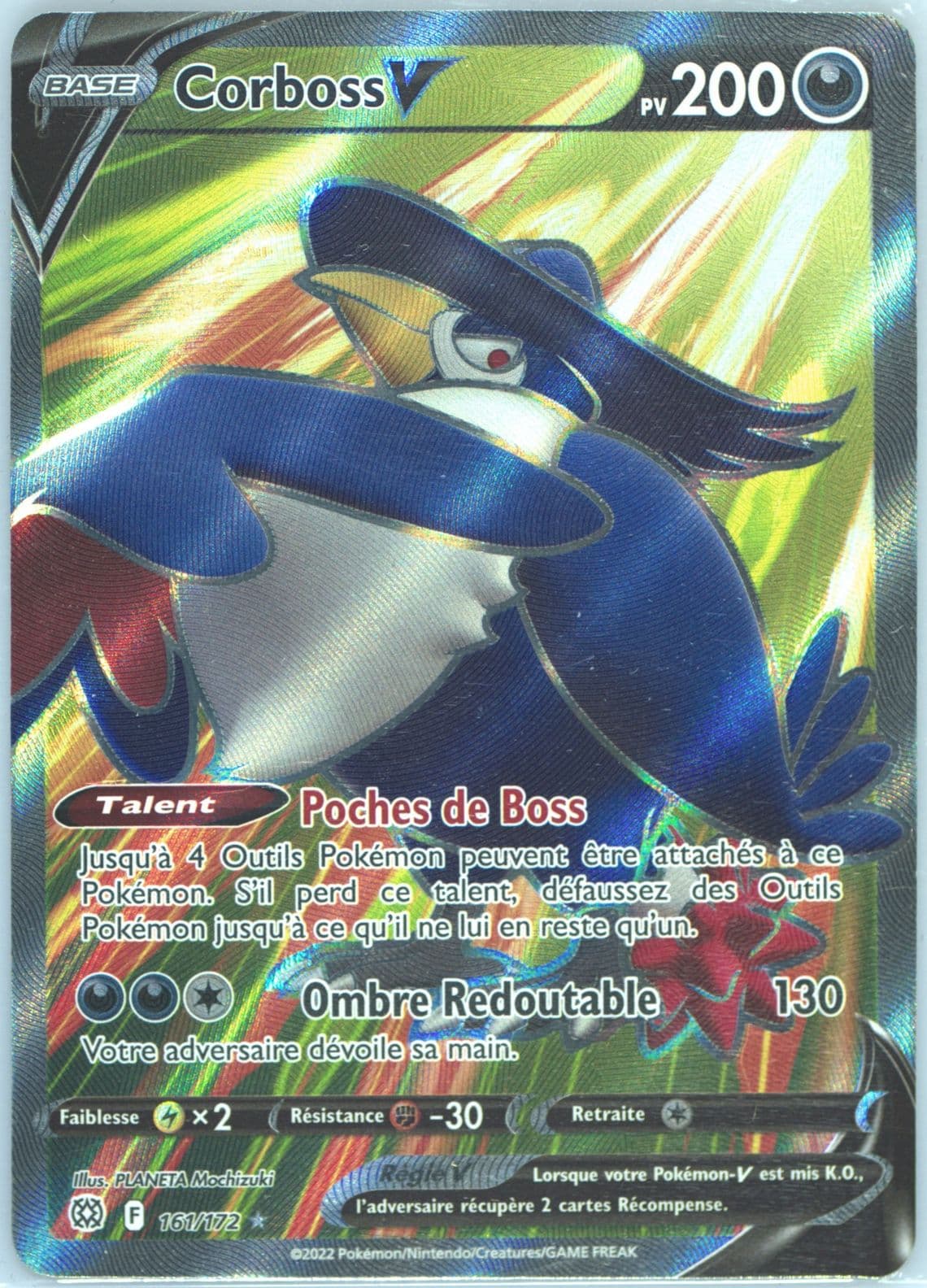 Full Art/Corboss V French (161) 2022 Pokemon Sword & Shield Brilliant Stars