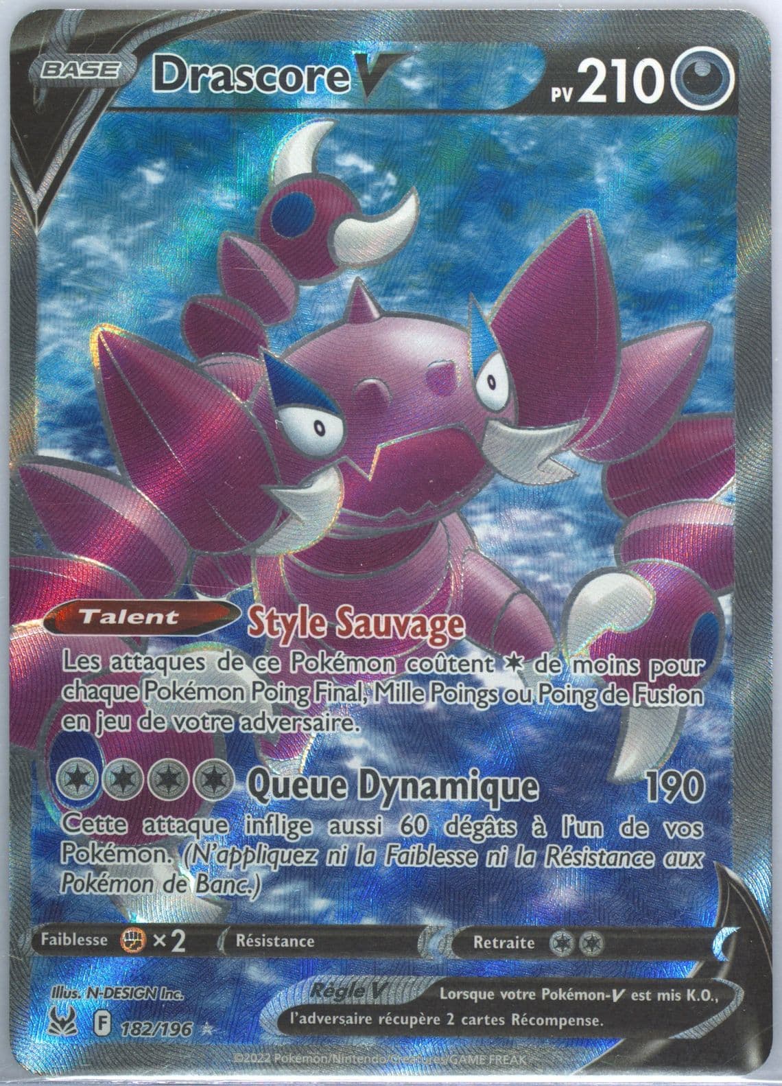 Full Art/Drascore V French (182) 2022 Pokemon Sword & Shield Lost Origin