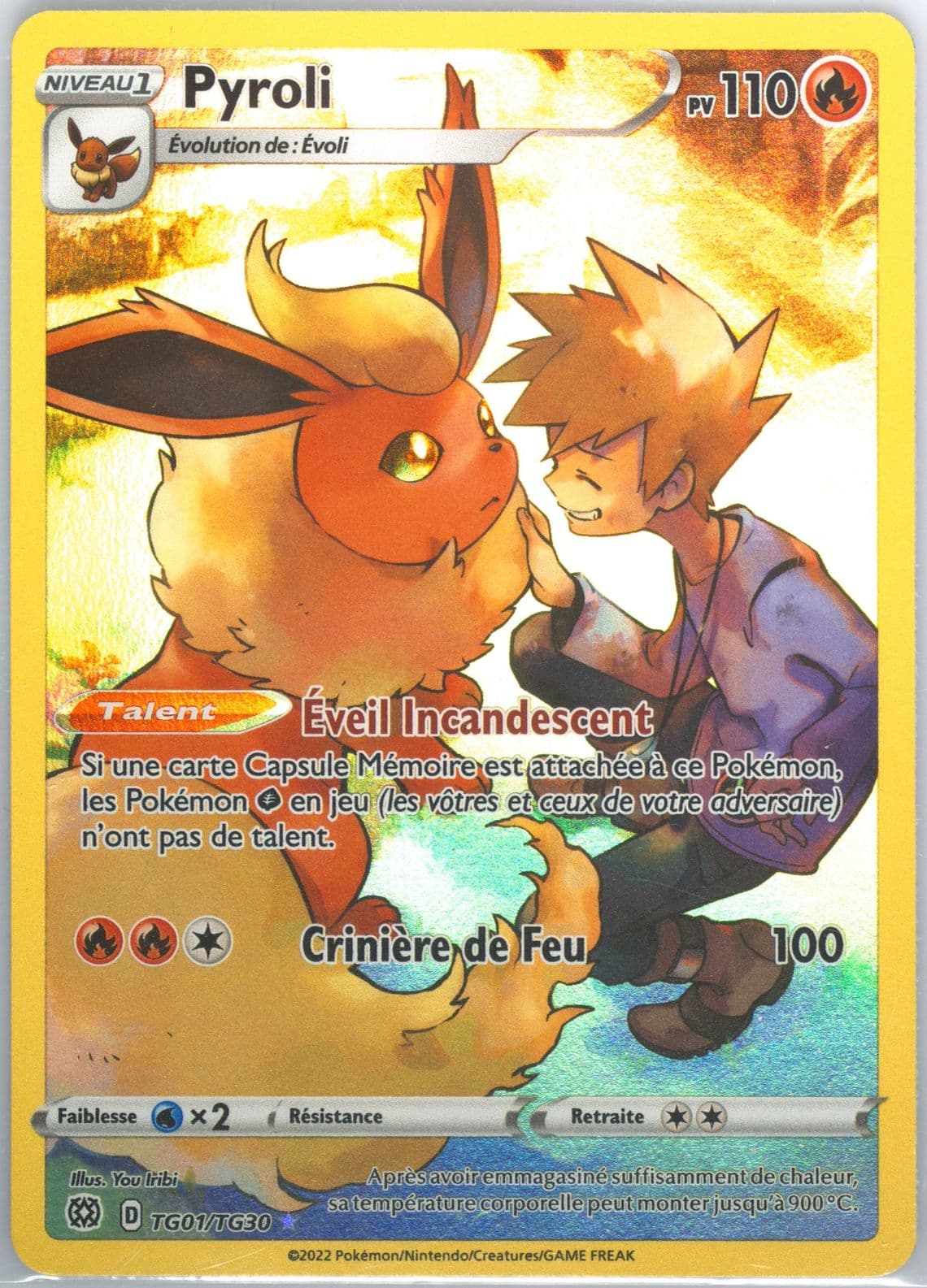 Full Art/Pyroli French (TG01) 2022 Pokemon Sword & Shield Brilliant Stars