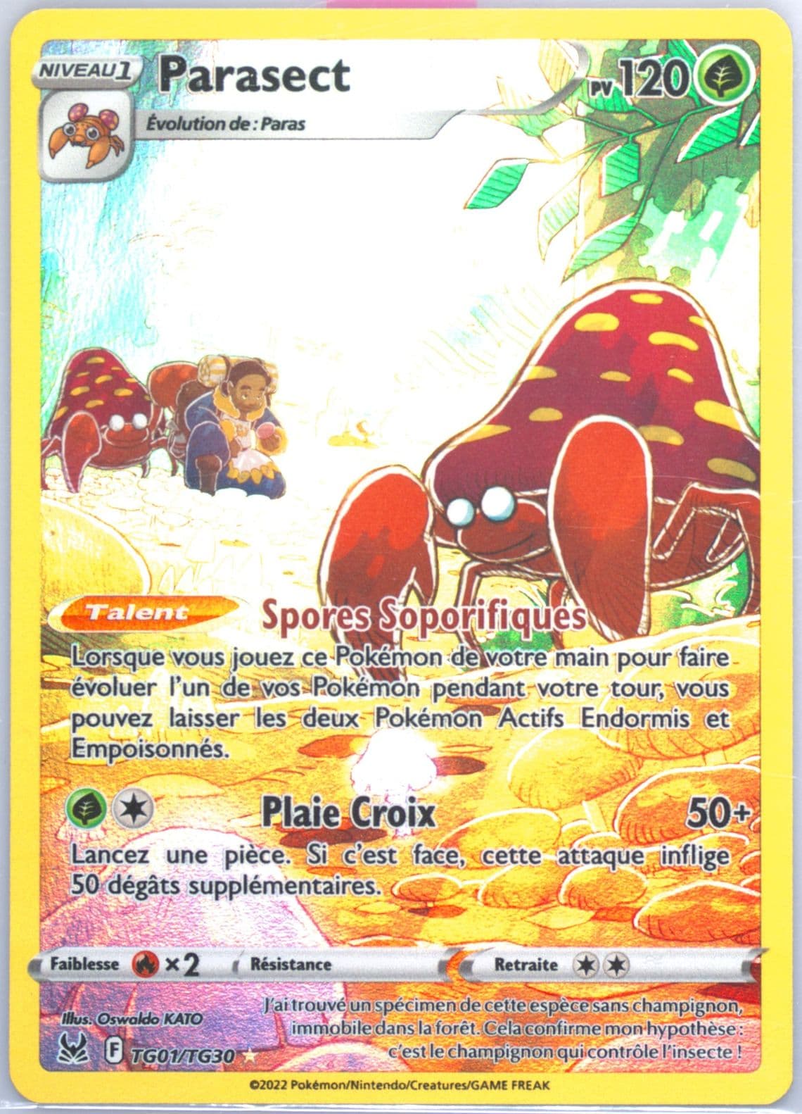 Full Art/Parasect French (TG01) 2022 Pokemon Sword & Shield Lost Origin