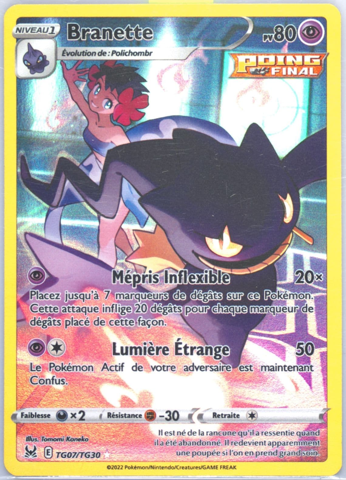 Full Art/Branette French (TG07) 2022 Pokemon Sword & Shield Lost Origin