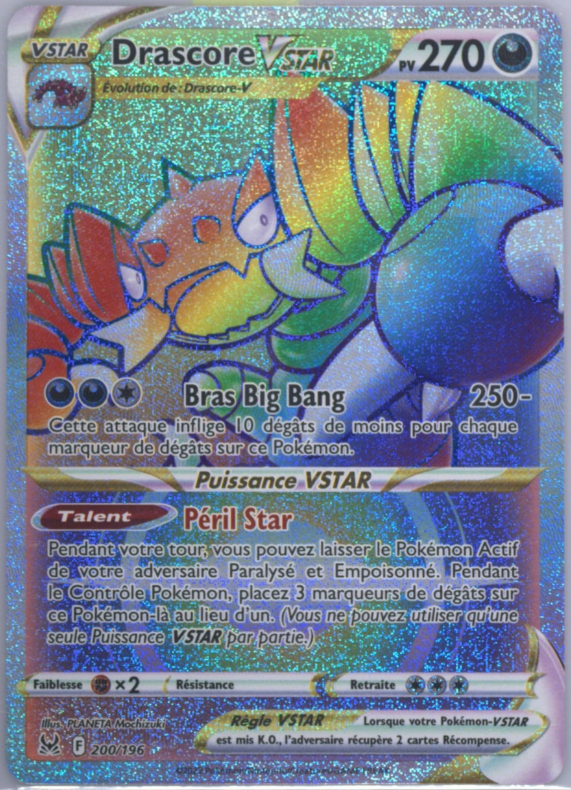 Full Art/Drascore Vstar French-Secret (200) 2022 Pokemon Sword & Shield Lost Origin