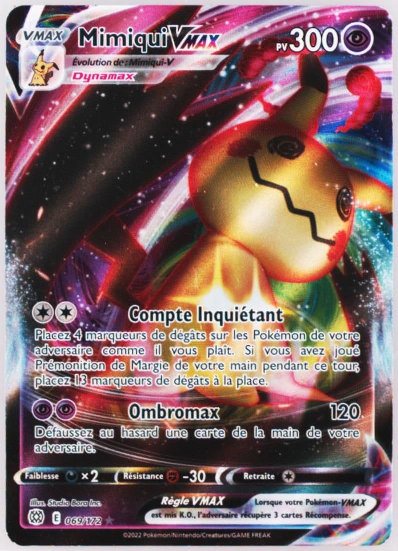 Full Art/Mimiqui Vmax French (069) 2022 Pokemon Sword & Shield Brilliant Stars