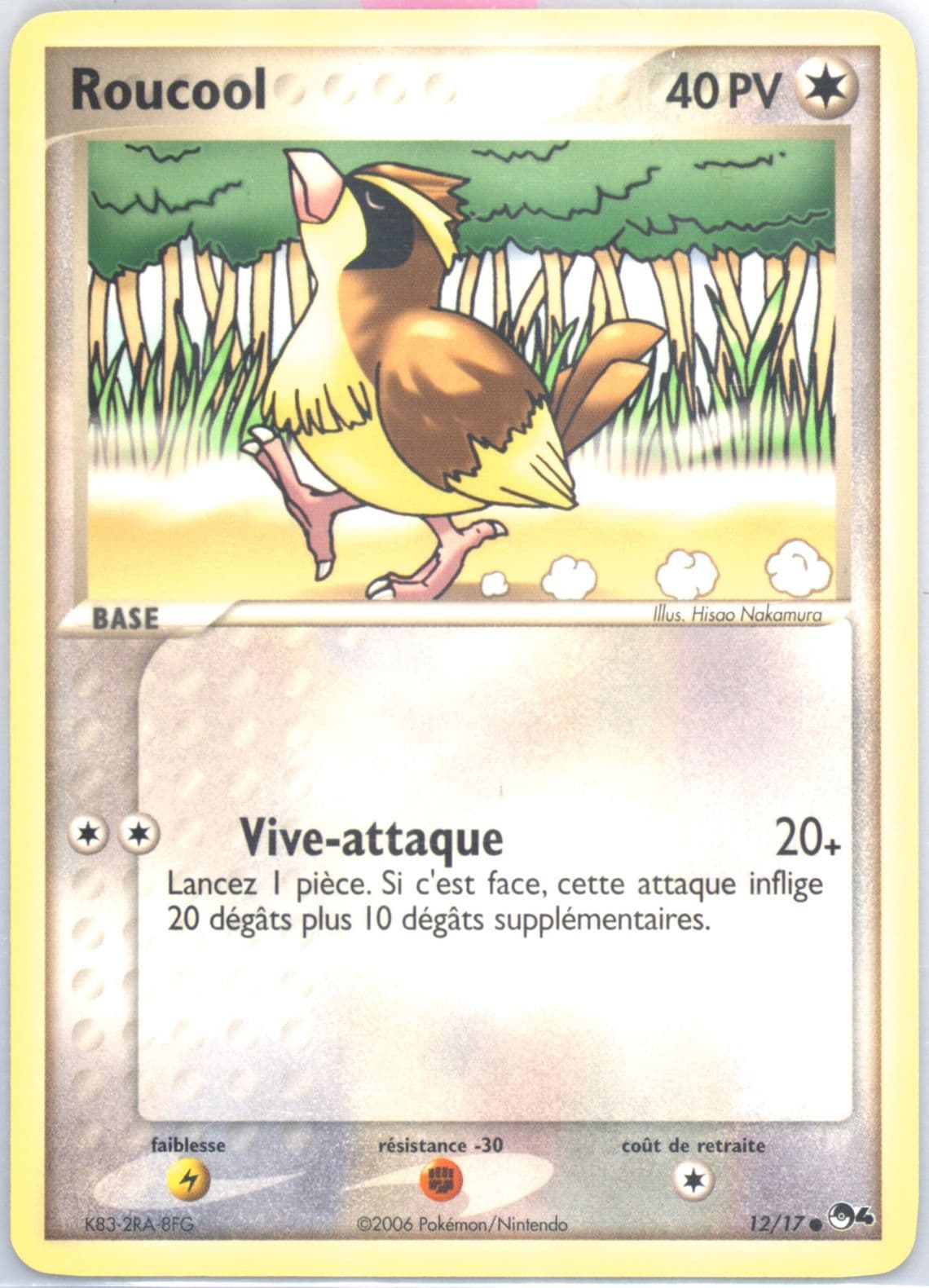 Roucool French (12) 2006 Pokemon Pop Series 4