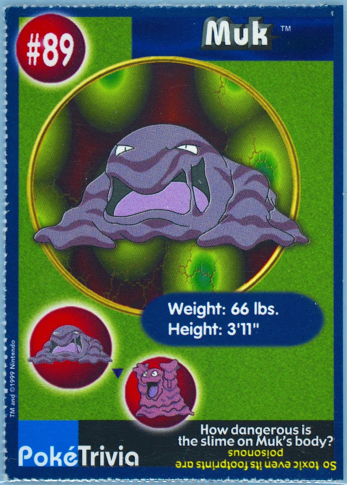 Muk Perforated (89) 1999 Pokemon Burger King