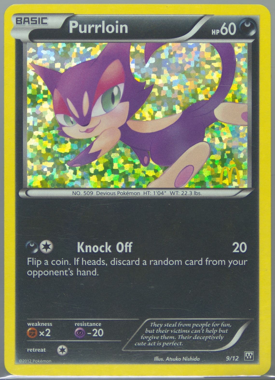Purrloin-Holo (9) 2012 Pokemon McDonald's Collection